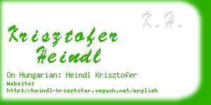 krisztofer heindl business card